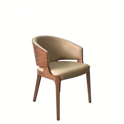 Купить Настраиваемый деревянный стул для ресторана из массива белого ясеня с премиальной искусственной кожей для элегантных обеденных зон online manufacture