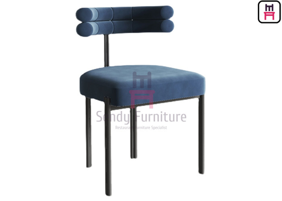 Tufted обитая рамка металла бархата обедая стул отсутствие складного без подлокотников