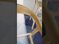 Кожаная обитая древесина золы обедая Backrest стула черный отлакированный изогнутый