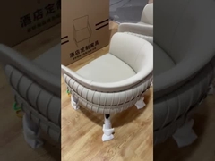 Tufted кожаный деревянный ресторан предводительствует проложенное драпирование H77cm